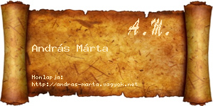 András Márta névjegykártya